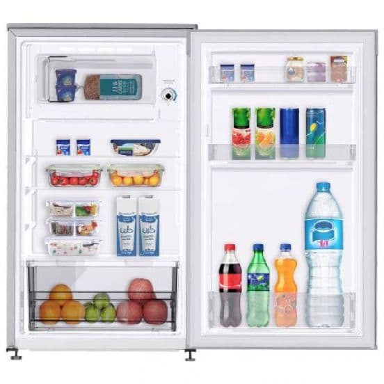 Tornado Mini Bar Refrigerator, Defrost, 100 Liter, MBR-AR100-S - Silver