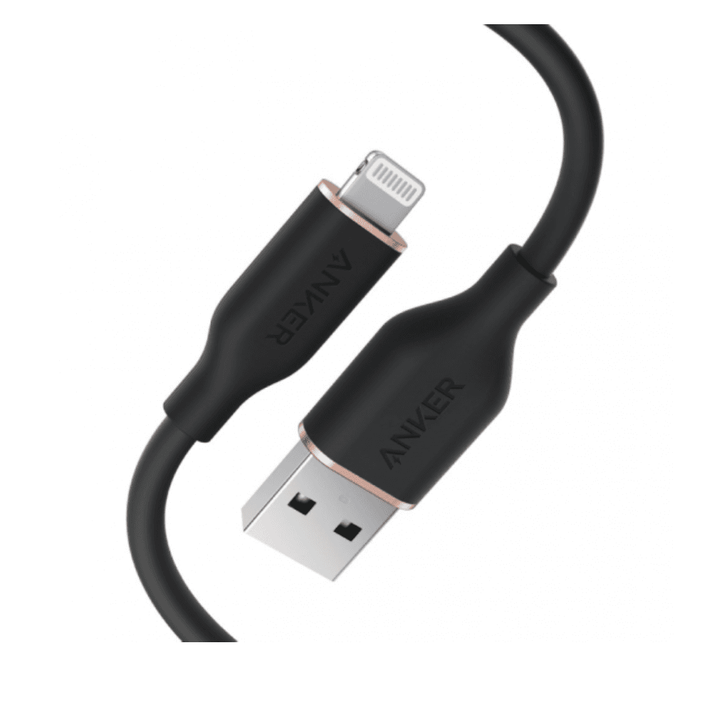 كابل أنكر باور لاين III Flow USB-A إلى لايتنينج، A85A1012 - أسود