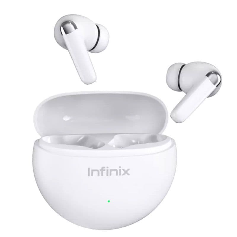 Infinix NEO Buds In-Ear Earbuds Noise Cancellation, 500 mAh, White - XE26