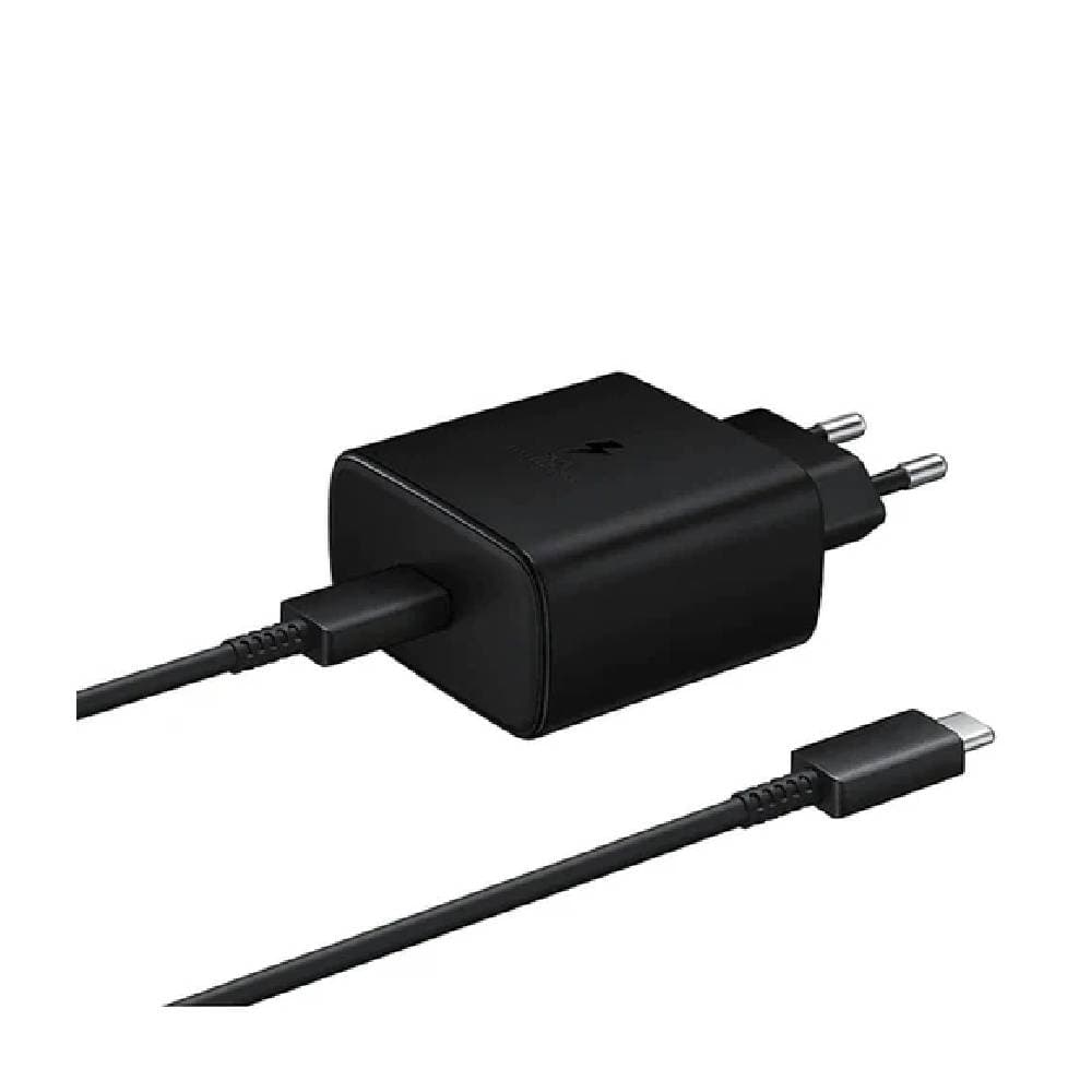 SAMSUNG Power Adapter, 45W, Compact Design, USB C To C Cable - Black