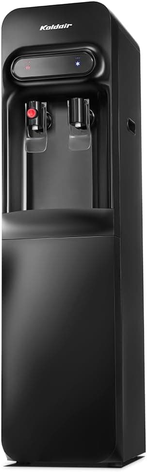 Koldair Water Dispenser Top-Load Freestanding, Two Taps Hot And Cold, Slim - Black