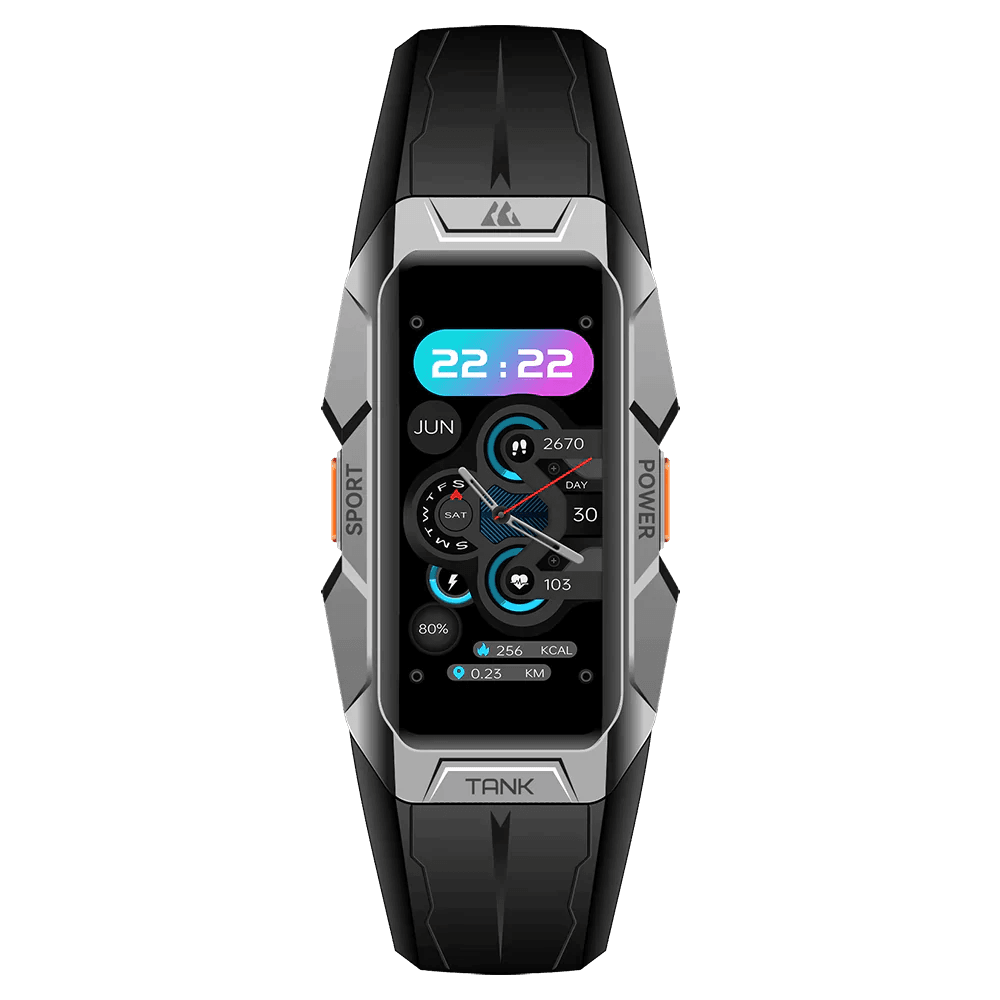 Kospet Tank X1 Smart Watch, 1.43 Inch - Silver