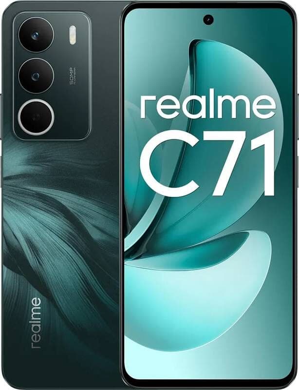 Realme C71 Dual SIM, 128GB, 4GB RAM, 4G LTE - Forest Owl (Local Warranty)