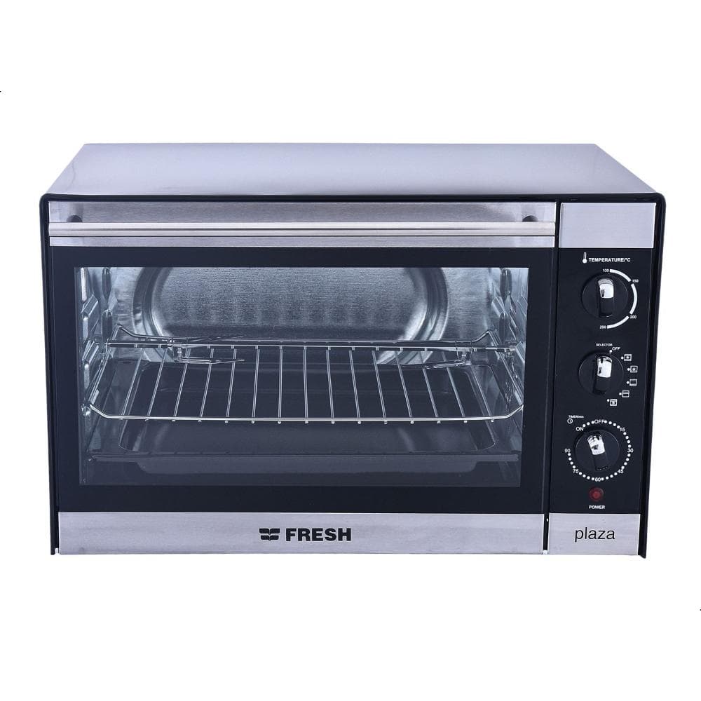 فرن كهرباء فريش بشواية، سعة 48 لتر، 2000 وات، أسود فضي