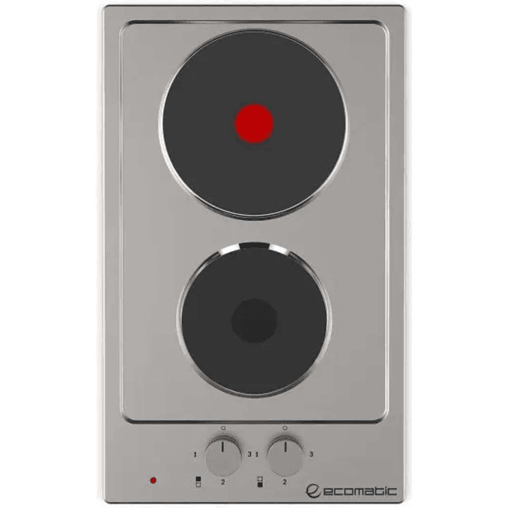 بوتاجاز بلت إن ايكوماتك، كهرباء، 30 سم، 2 شعلة، ES303 - فضي