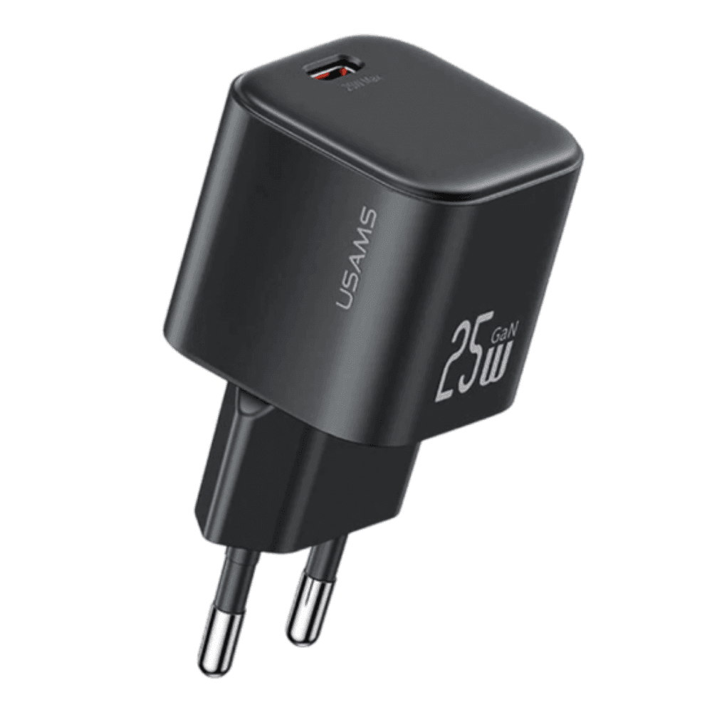 Usams CC289 Gan Mini Fast Charger Type-C PD 25W - Black
