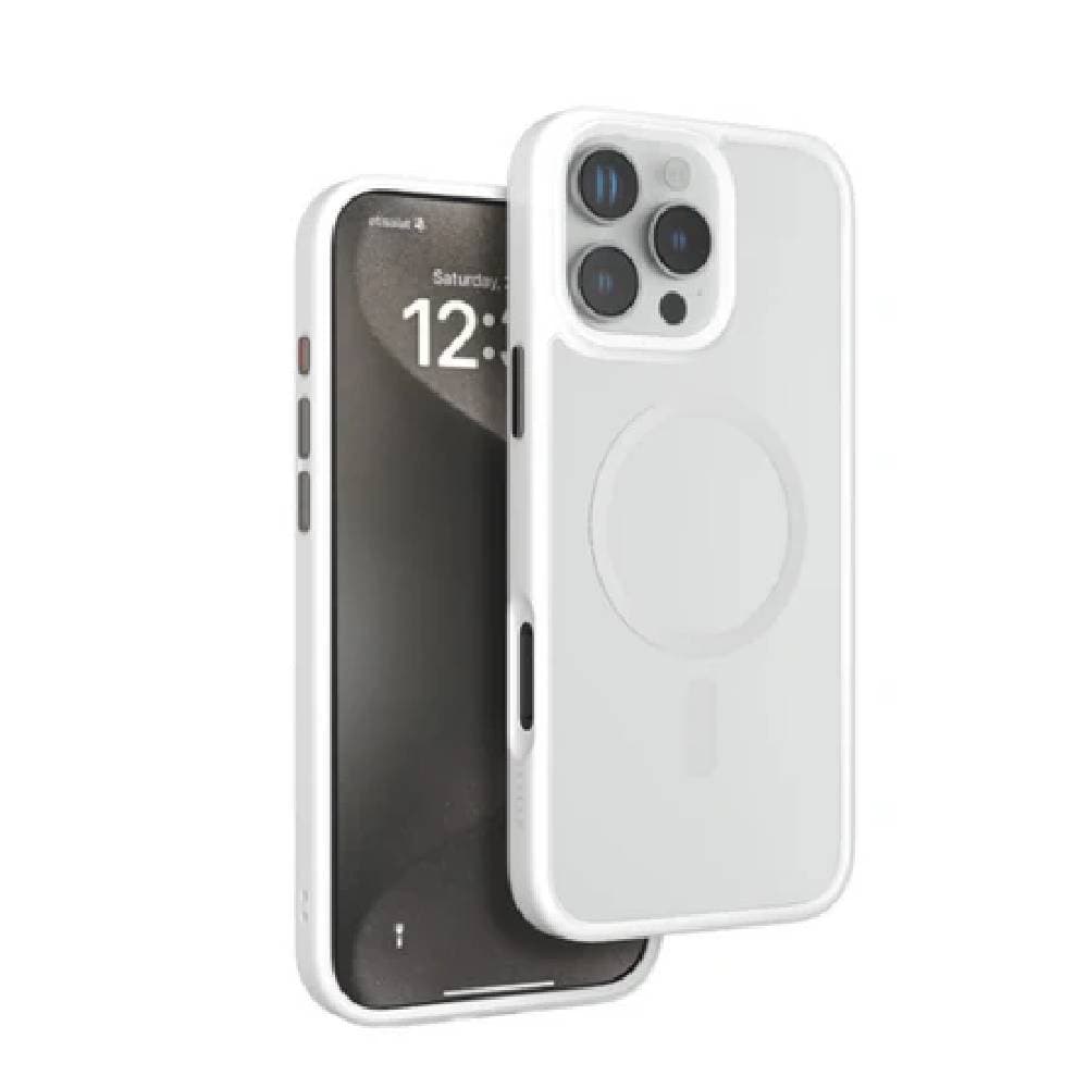 Levelo MagSafe Grip Case For iPhone 16 Pro Max - White/Clear