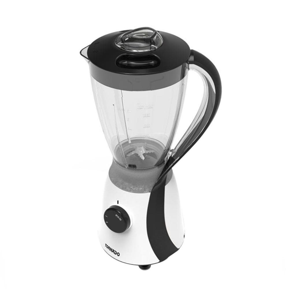 TORNADO Electric Blender 600 Watt 1.5 Liter 2 Mills Black TB-600/2-BLACK