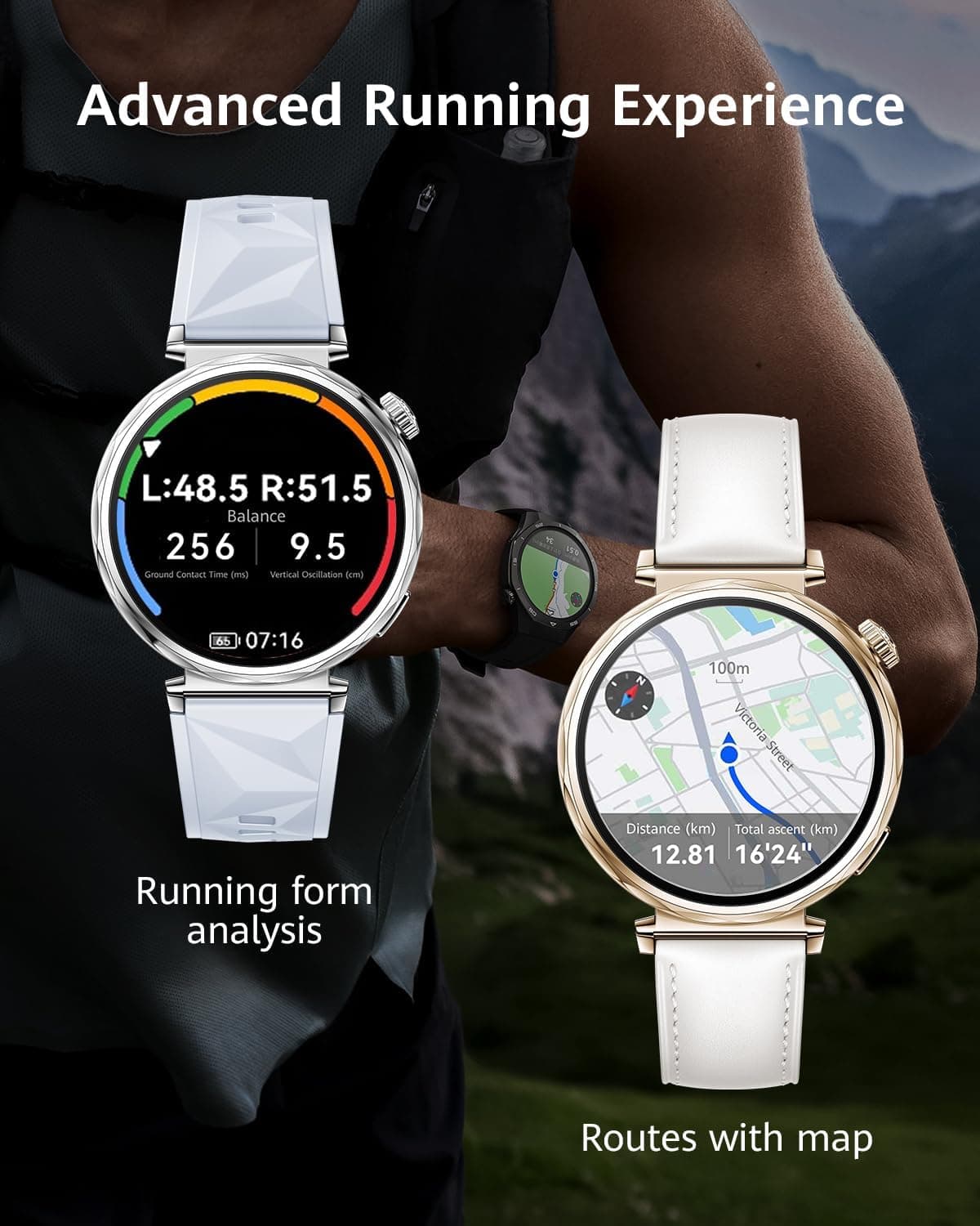 Huawei Watch GT 5 Smart Watch, 41mm, AMOLED Display, Bluetooth, Water Resistant, Blue Fluoroelastomer Strap, JNA-B19