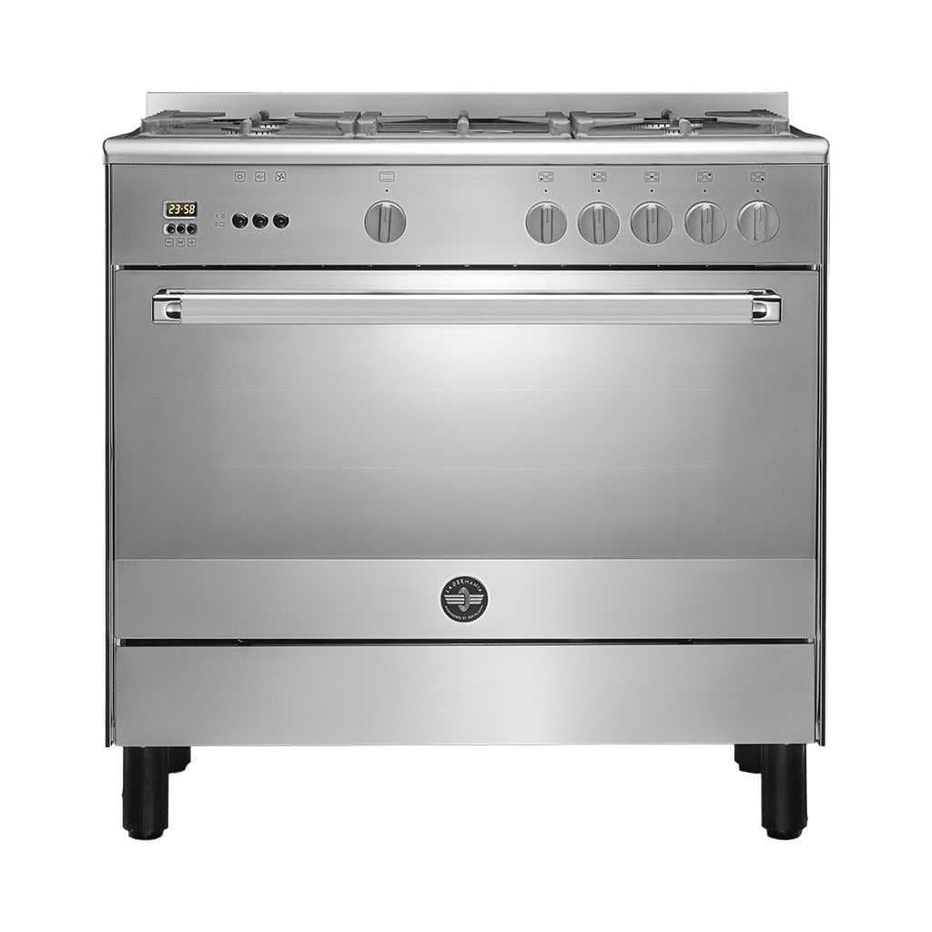 LA GERMANIA Cooker, 90 x 60, 5 Gas Burners - Stainless, 9H10GLA1X4AWW