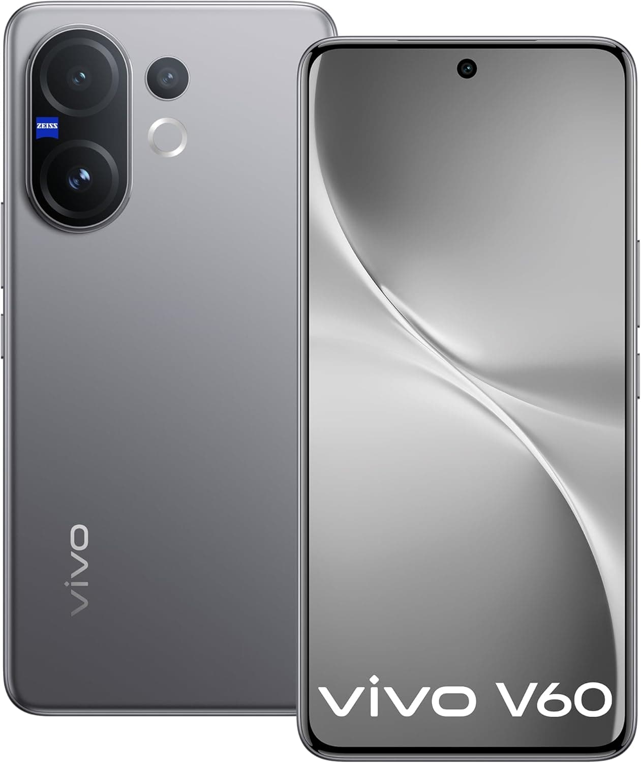 Vivo V60 Dual SIM, 512GB, 12GB RAM, 5G - Mist Grey (Local Warranty)