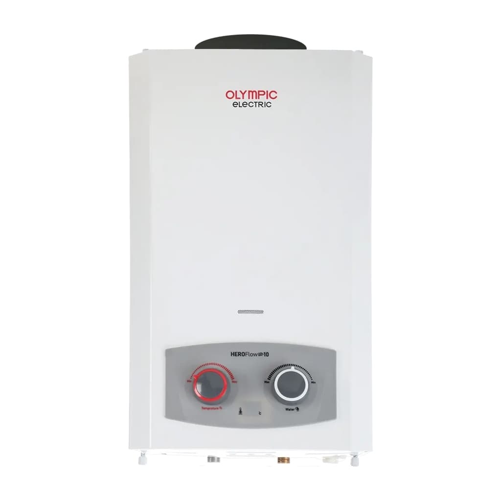 Olympic Gas Heater 10 Liter White Cylinder (5580) OYG10113WL
