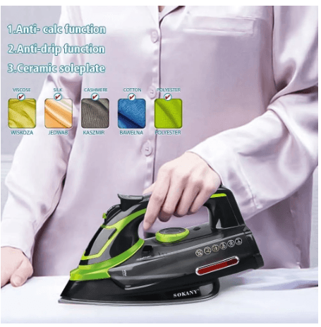 Sokany Handheld Garment Steamer, 1700W, 360ml - Black