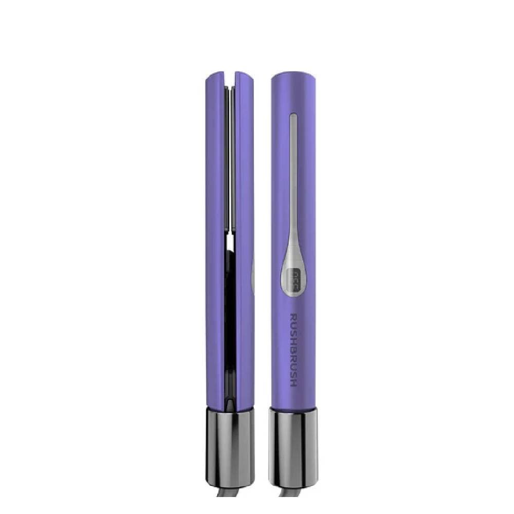 فرشاة راش عدد 2، مكواة فرد الشعر بالأشعة تحت الحمراء، شاشة عرض LED، إيقاف تشغيل تلقائي - بنفسجي