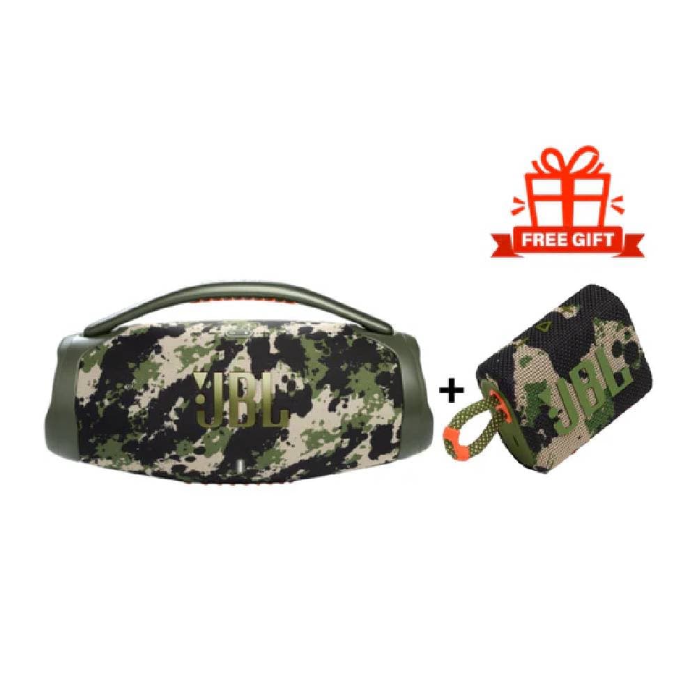 مكبر صوت محمول بتقنية البلوتوث جی‌ بی‌ ال بوم‌باکس ۳ + جی‌بی‌ال كو ۳ اسكواد 