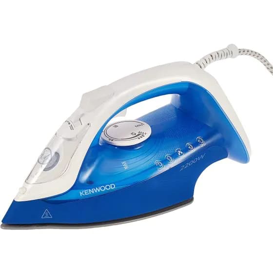 Kenwood Steam Iron, 2200 Watt, White & Blue - STP60000WB