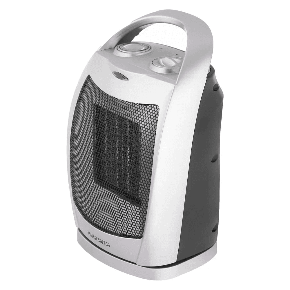 Media Tech Electric Ceramic Heater, 1500W, MT-CH003 - Silver