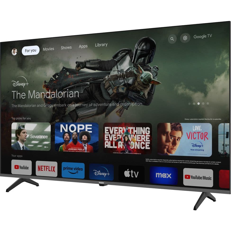 Haier Smart TV, 50 Inch, 4K UHD, Built-in Receiver, H50K80EU - Black