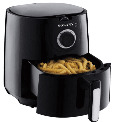 product-Sokany Air Fryer, 5 Liters, 1500 Watt, Black - AF-002