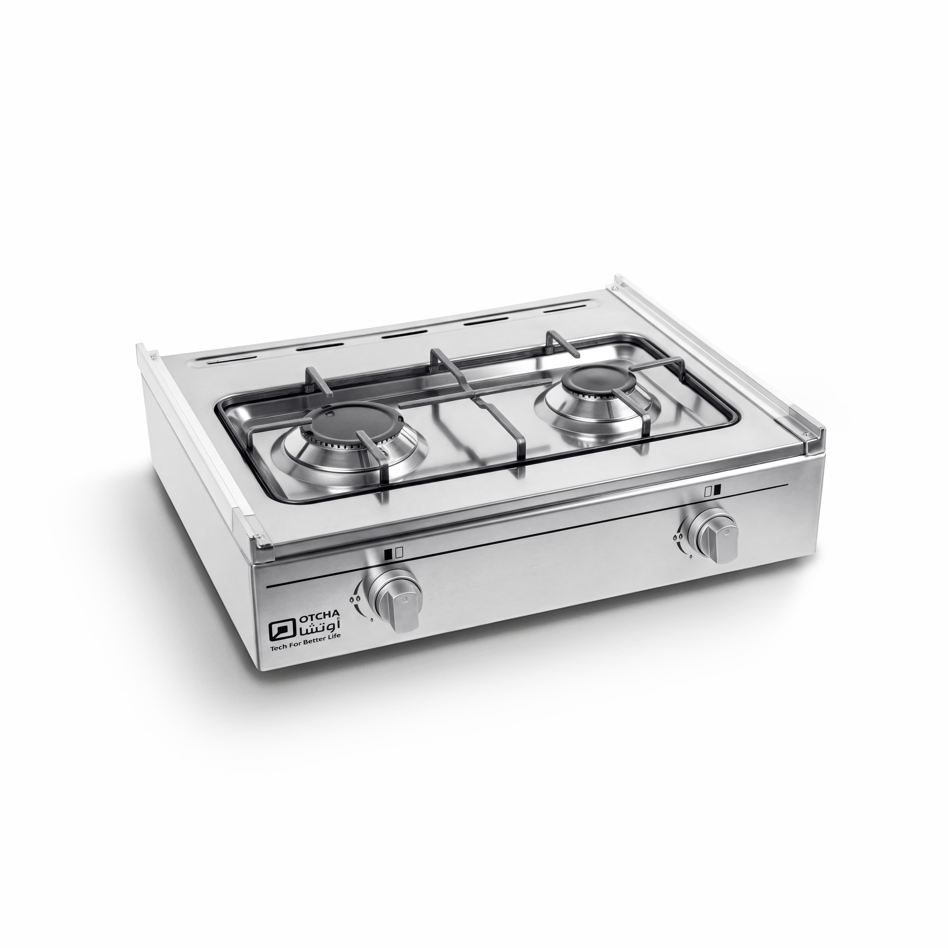 OTCHA stainless steel gas hob 2 burners - Silver