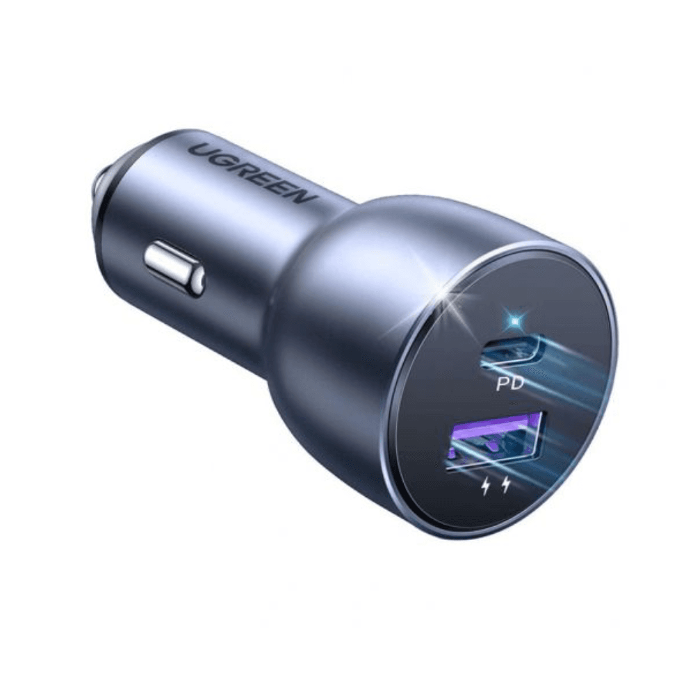 محول شاحن سيارة يوجرين CD213 بقوة 42.5 واط USB + PD - أزرق داكن