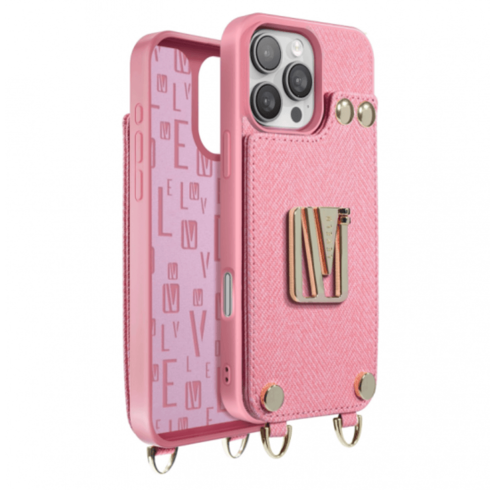 Levelo Serena Leather Case For iPhone 16 Pro Max - Pink