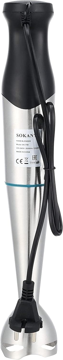 Sokany SK-758 Stainless Steel Hand Blender, 1200W, Silver