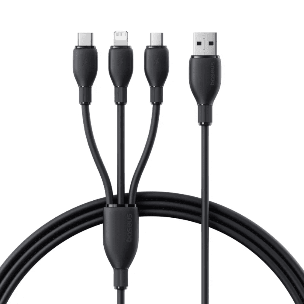 Baseus Cable 3-In-1 3.5A 1.3M – Black