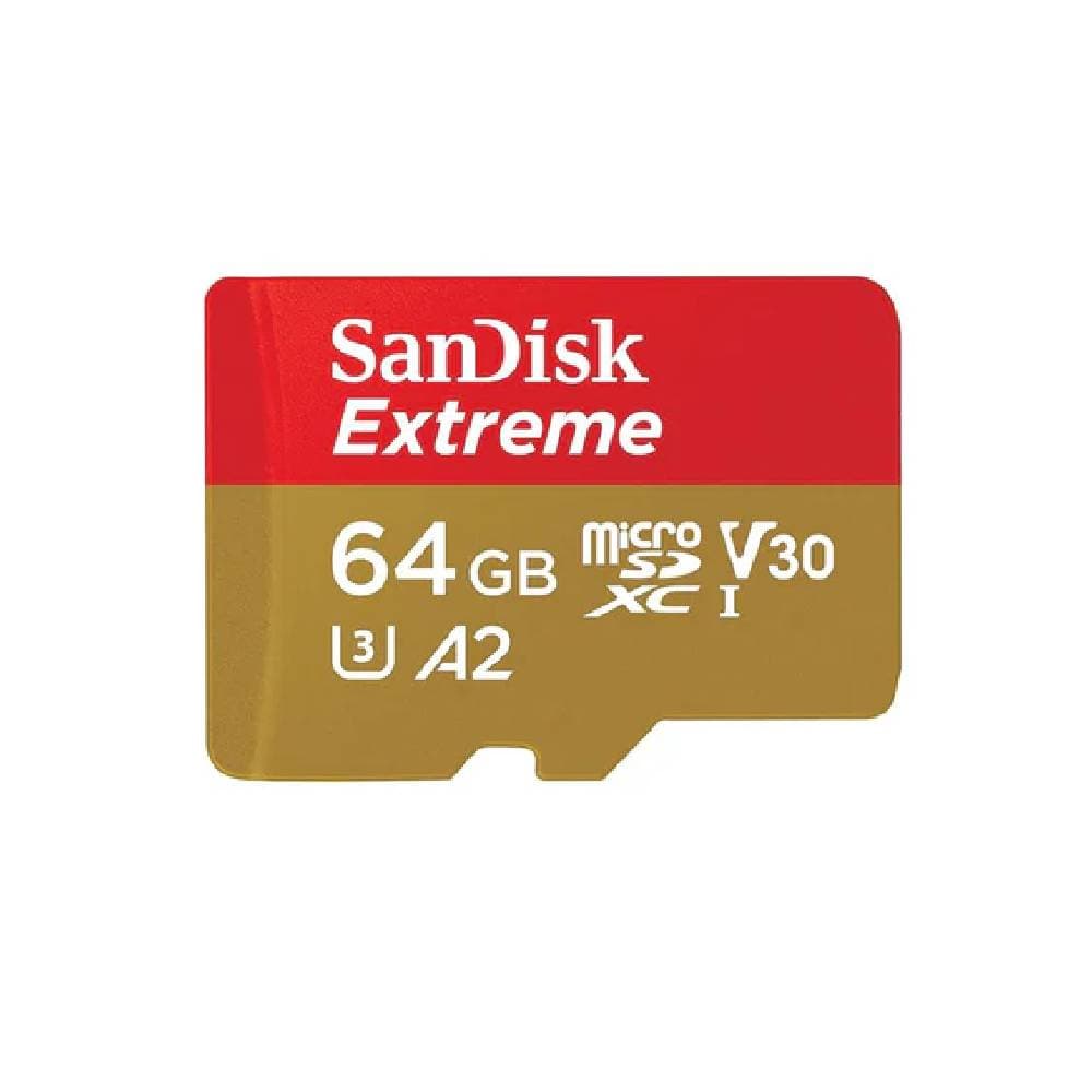 SanDisk Extreme 64GB Micro SDXC Card, 170MB/s Read, 80MB/s Write - Red