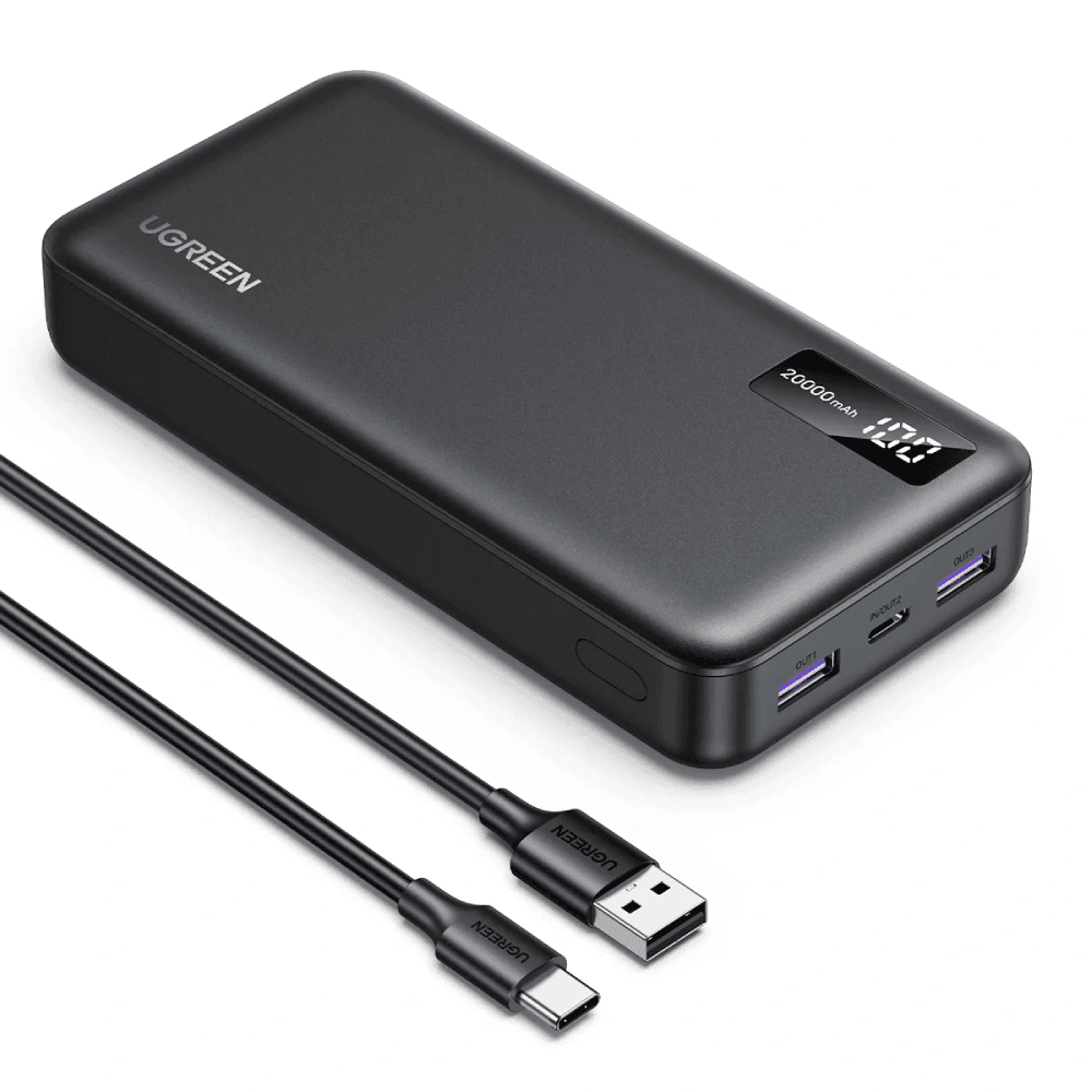 Ugreen 20000mAh 20W Two-way Fast Charging Power Bank - Black 