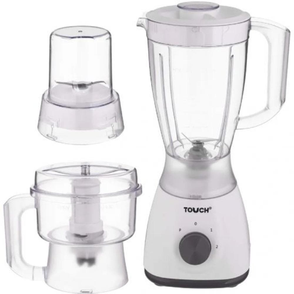 تاتش بيرفكت بلس خلاط، 600 واط، 1.5 لتر، مطحنة ومفرمة، 40573 - أبيض