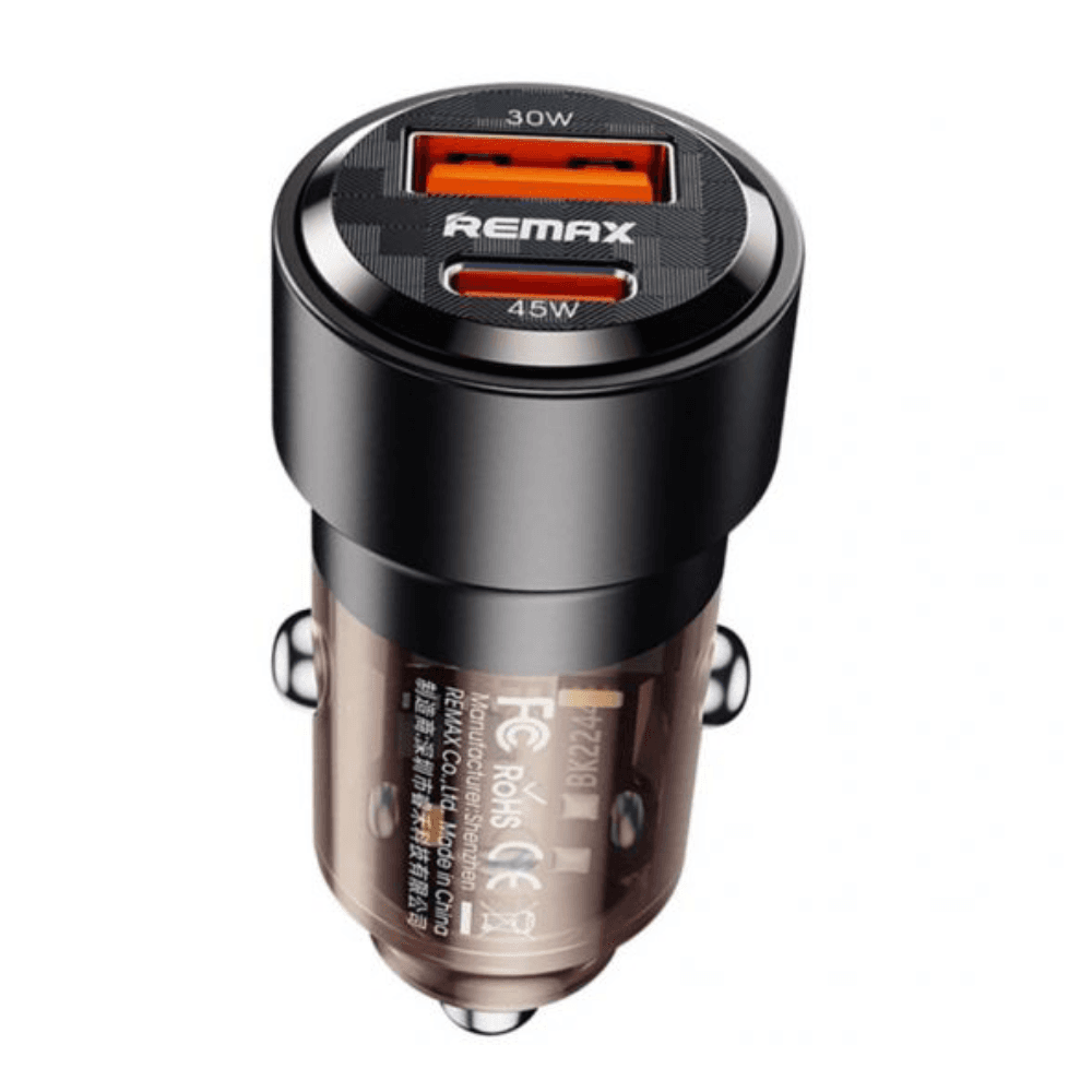 Remax RCC360 75W Car Charger Adapter, 1C+1A - Black