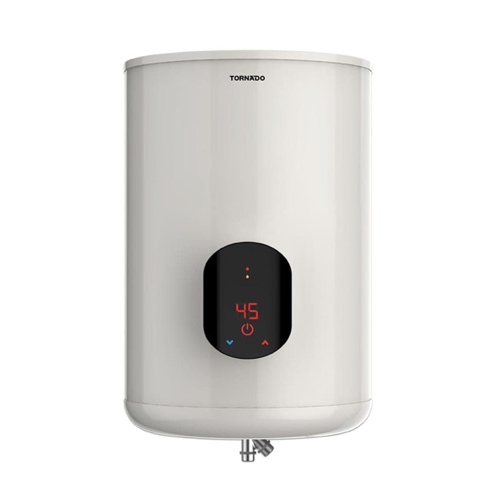 Tornado Electric Water Heater, 55 Liters, Stainless Steel Tank, Digital, EWHS55CSEF - Off White