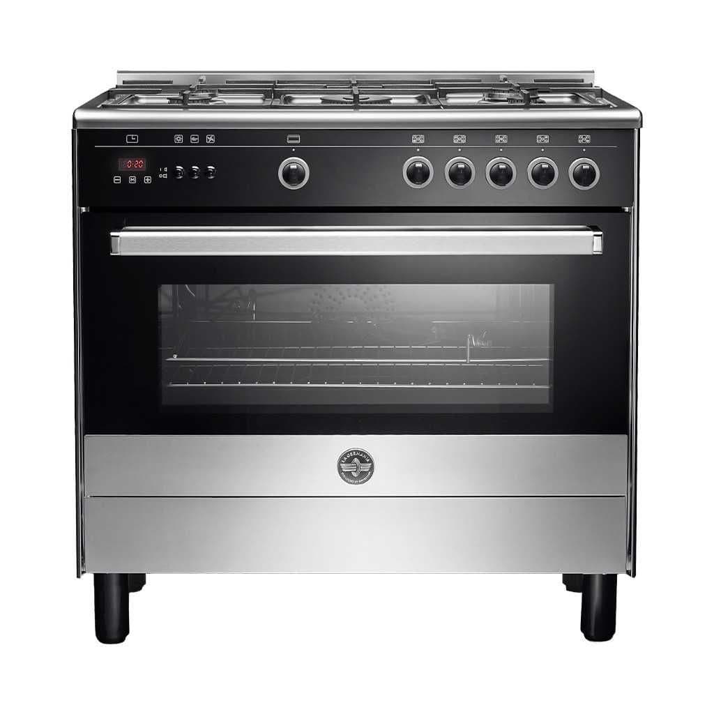 LA GERMANIA Cooker, 90 x 60. 5 Gas Burners - Stainless Black, 9L10G4A1X4AWW