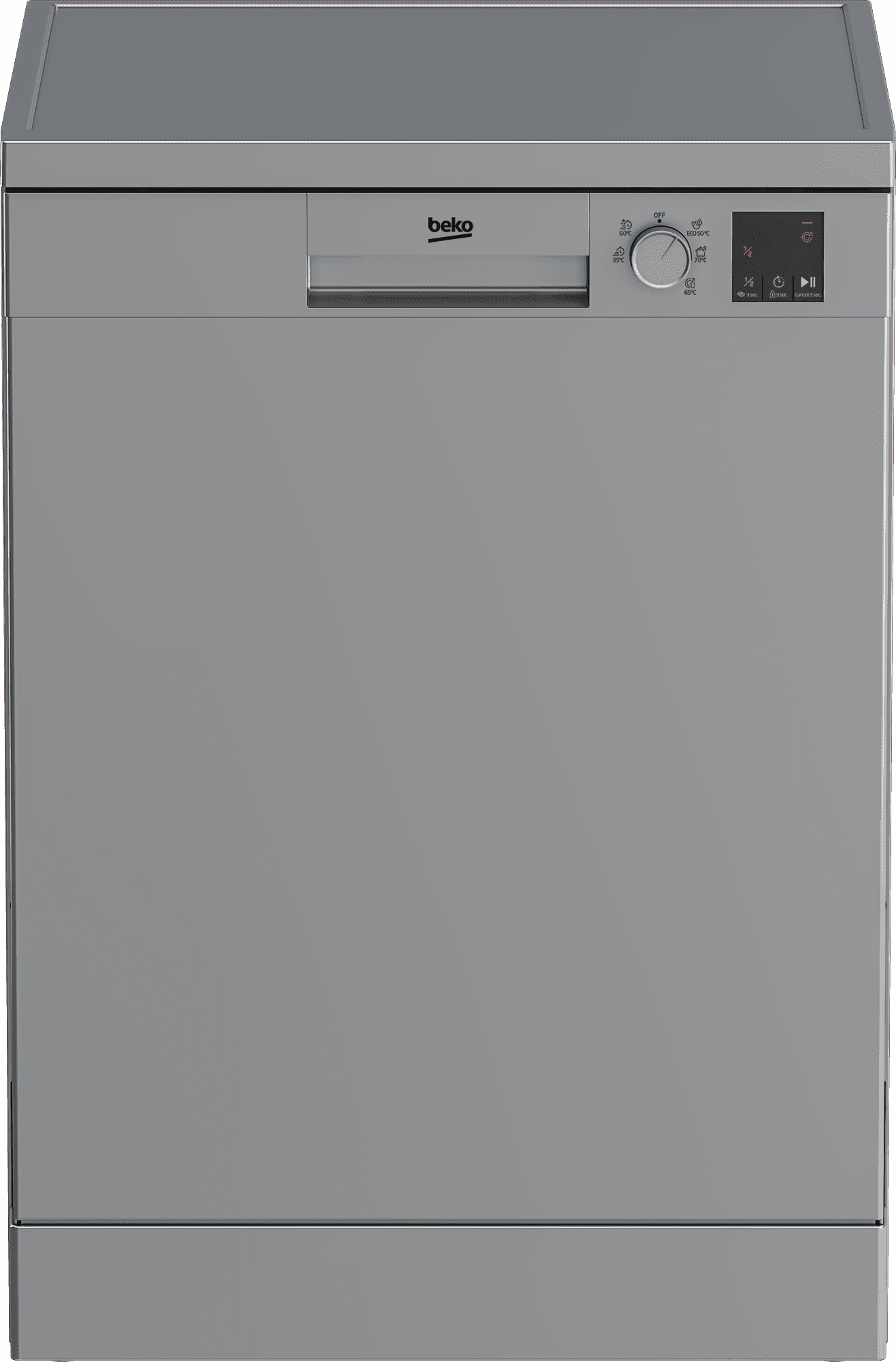 Beko Dishwasher, 13 Place Settings, 60 cm, 5 Programs, LED Display, DVN05322S - Silver