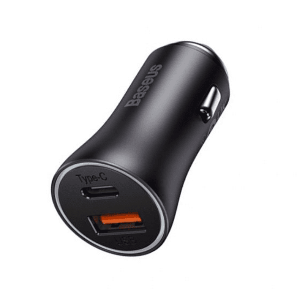 Baseus CGJMOOO113 2-Port Car Charger Adapter 60W - Dark Gray