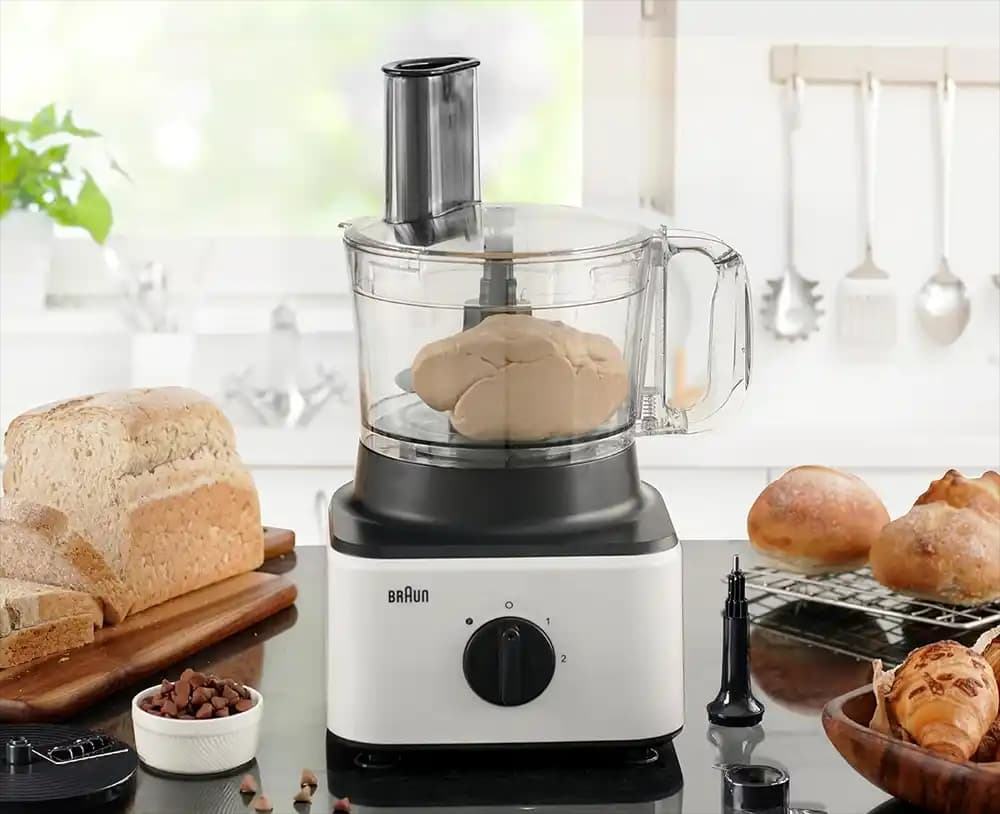Braun Food Processor 1.2L, Blender 1.8L, 750W, White - FP0145WH
