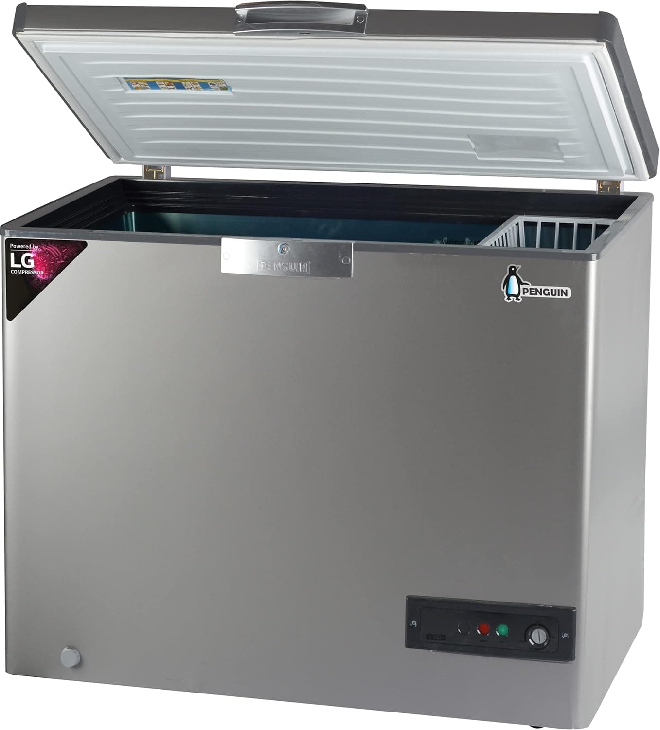 فريزر افقي بنجوين، 205 لتر - فضى، ES250LG