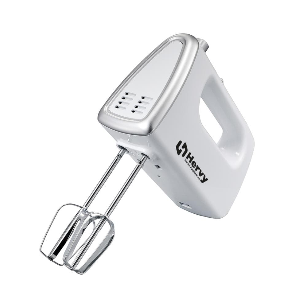 خلاط يدوي هيرفي، 400 واط، 5 سرعات - أبيض، HM-001