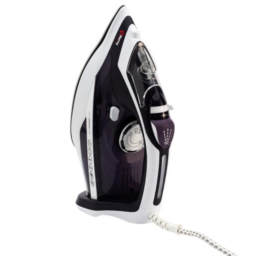 Hervy Mega Steam Iron, 2800W, Ceramic Soleplate, Anti-Drip, Self-Cleaning – Purple
