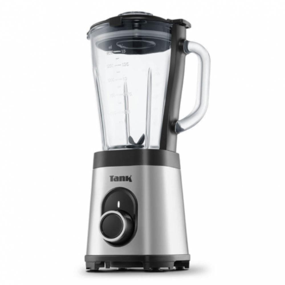 تانك خلاط سوبر، إبريق زجاجي سعة 1.5 لتر، زجاجة بلاستيكية خالية من مادة BPA سعة 900 مل، 800 واط، YB-S62k - أسود