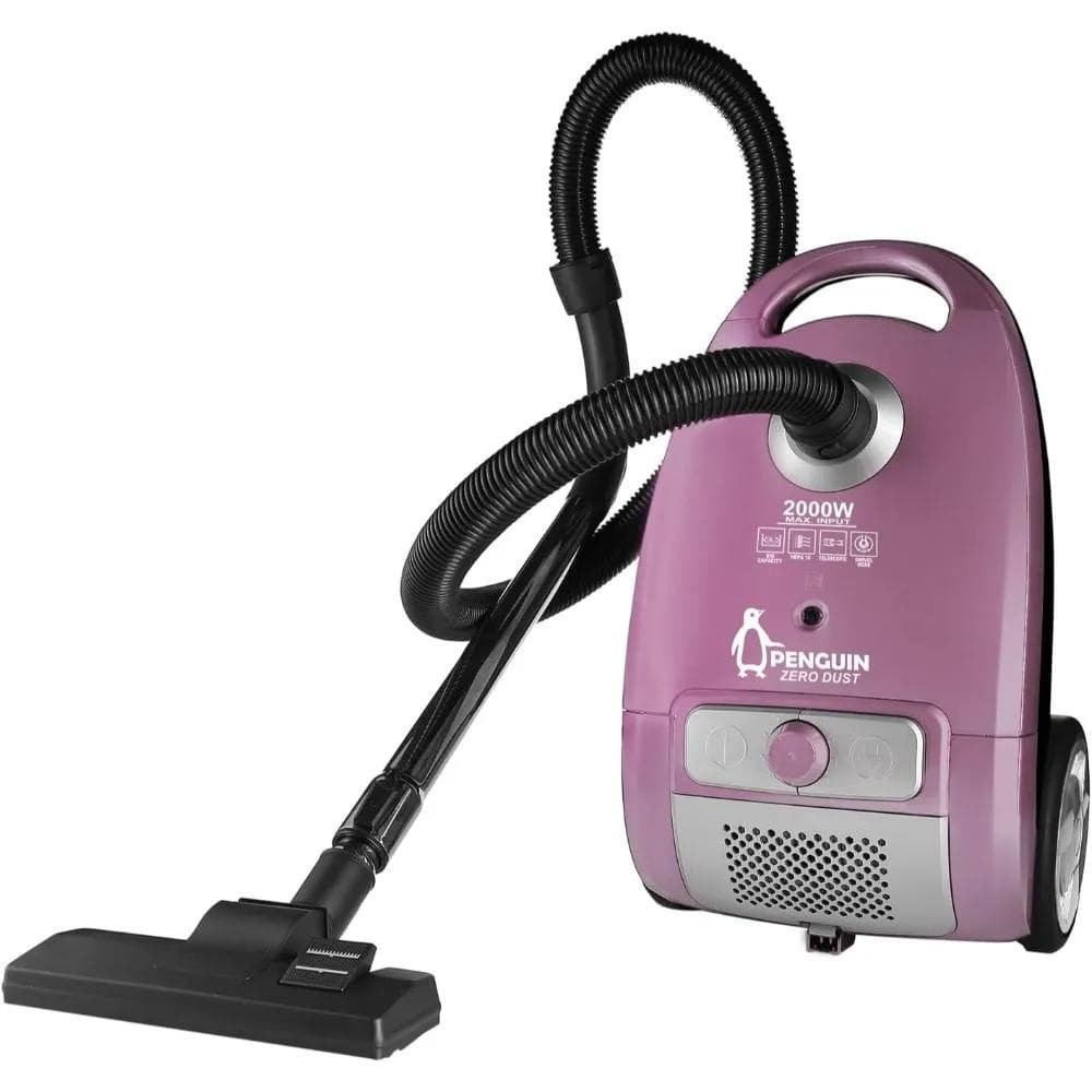 مكنسة كهربائية بنجوين Zero Dust بحاوية بكيس، 2000 وات، بنفسجي - PV2000