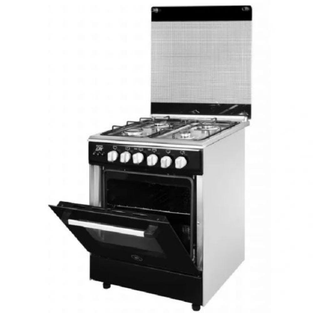 Unionaire Eco Cooker, 55 x 55 cm, 4 Burners, C55SSB-AP-426-SO-A-STEEL - Black