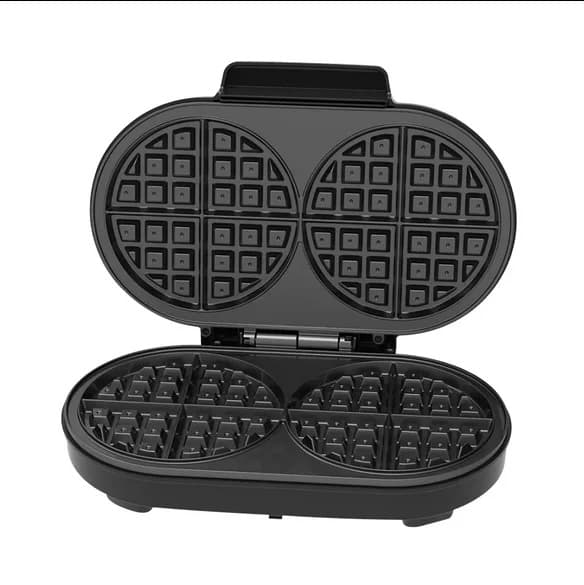 Sokany 1400W Waffle Maker with 2 Slots in Silver and Black