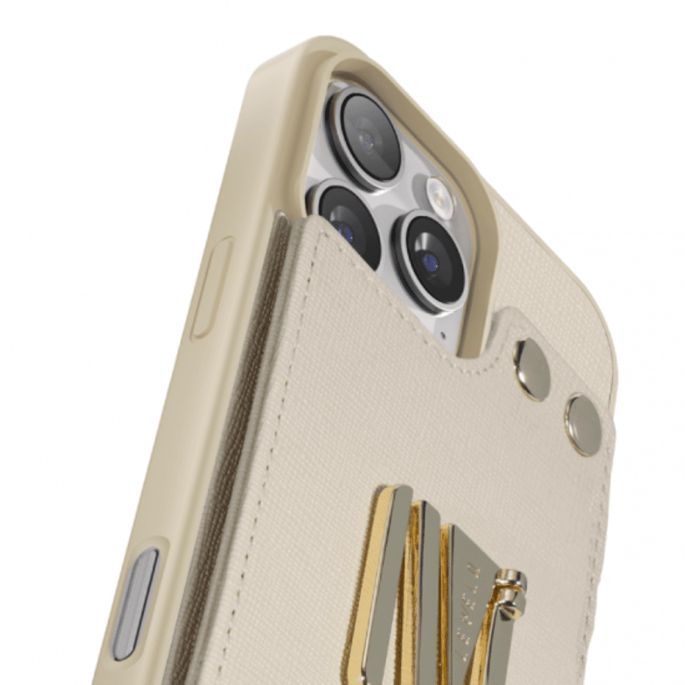 Levelo Serena Leather Case For iPhone 16 Pro Max - Beige