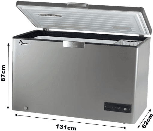  Chest Freezer Penguin, Defrost, 404 Litre - Silver, ES461-L