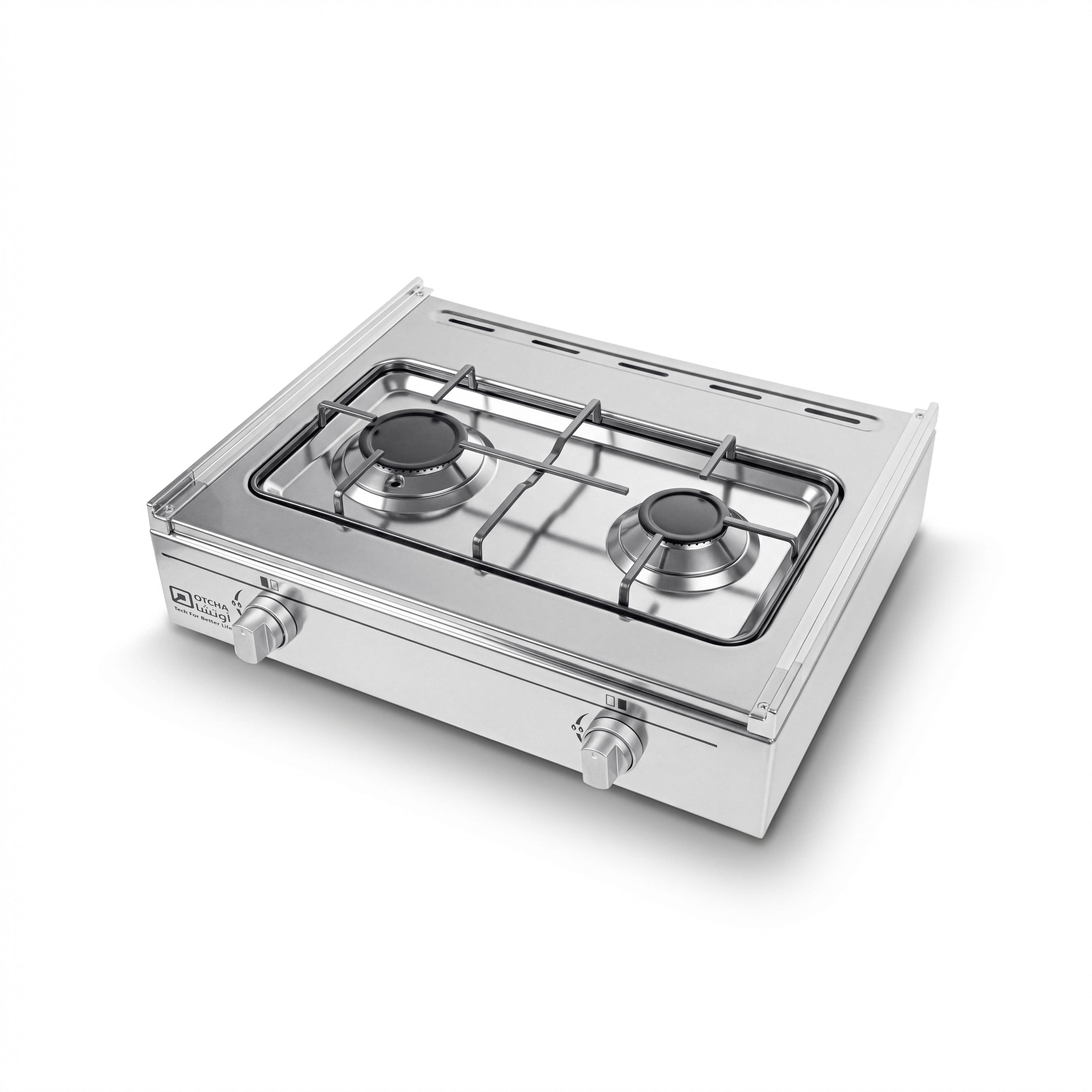 OTCHA stainless steel gas hob 2 burners - Silver