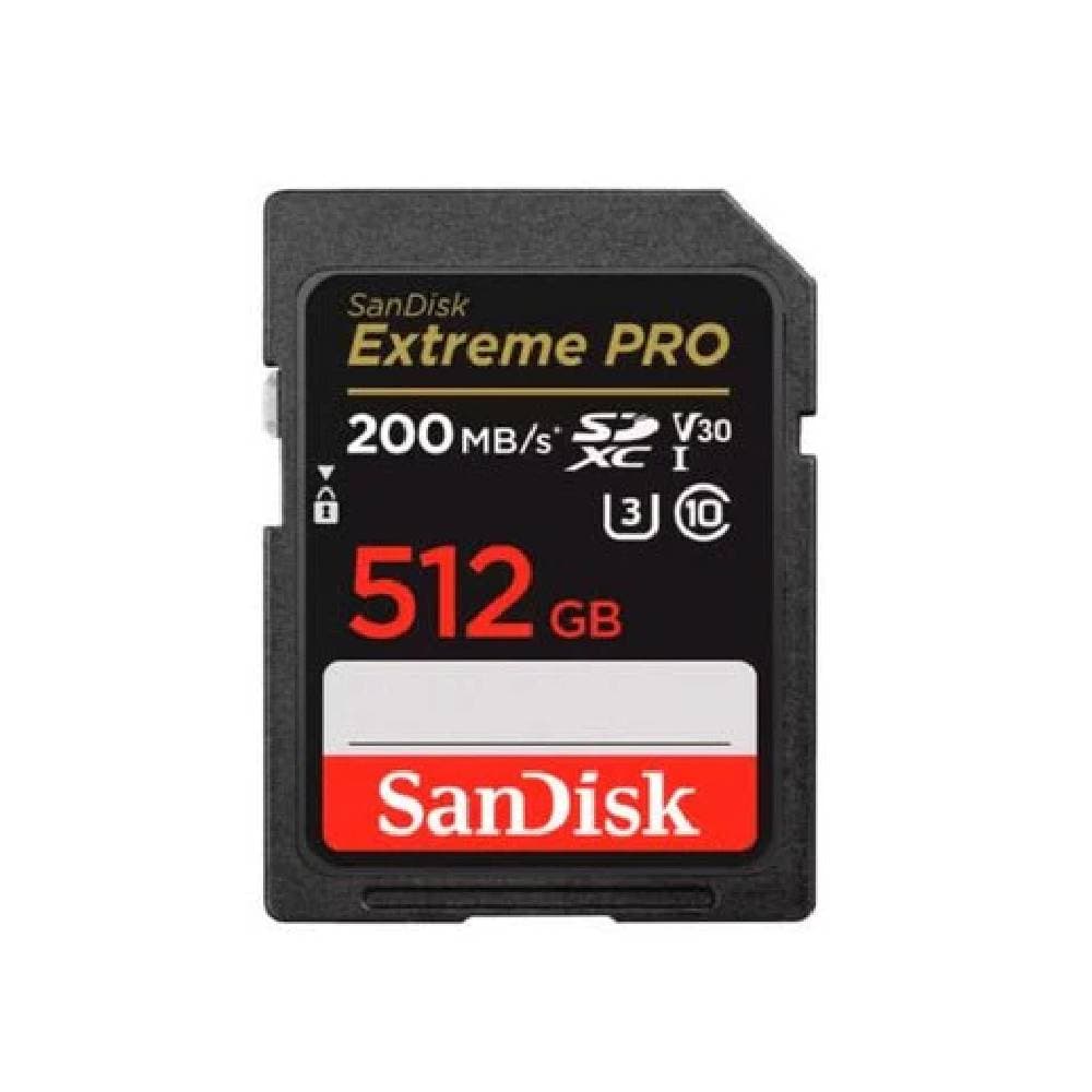SanDisk 512GB Extreme PRO SDXC UHS-I Card Speed UP TO 200MB/s-Black