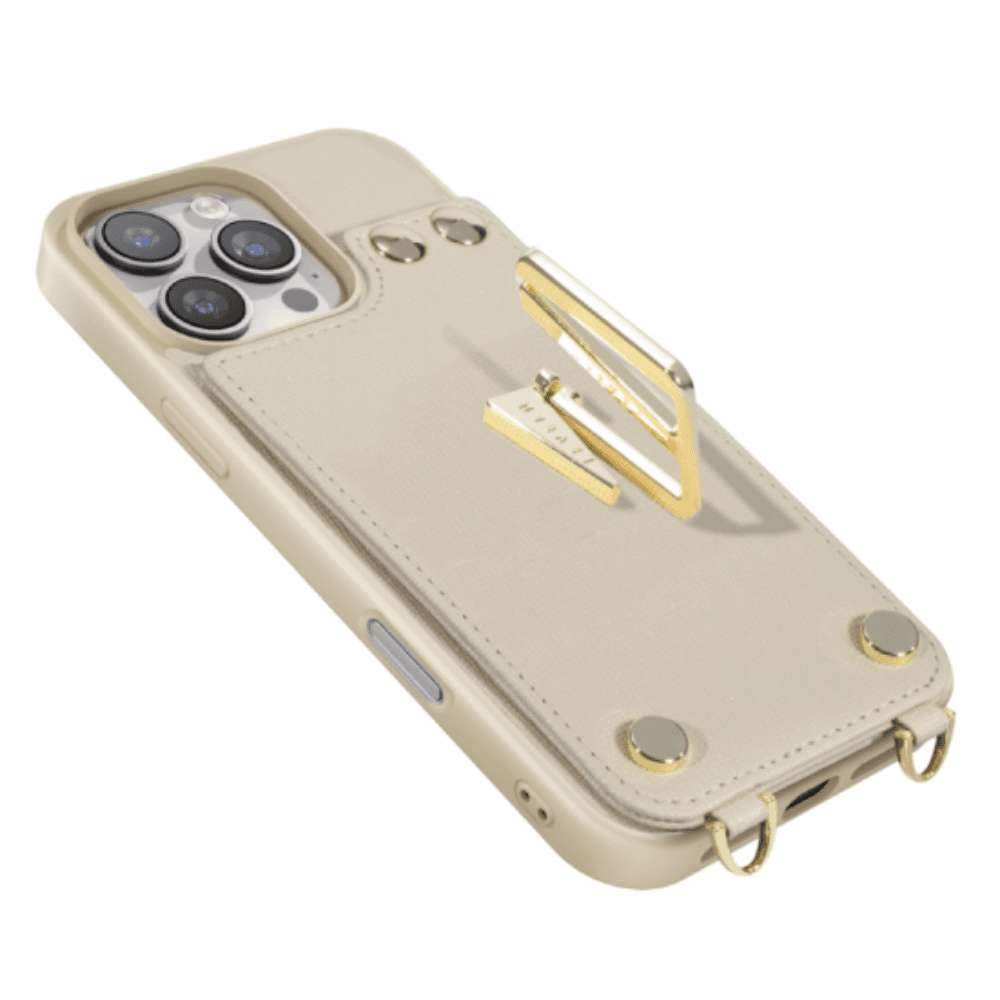 Levelo Serena Leather Case For iPhone 16 Pro Max - Beige