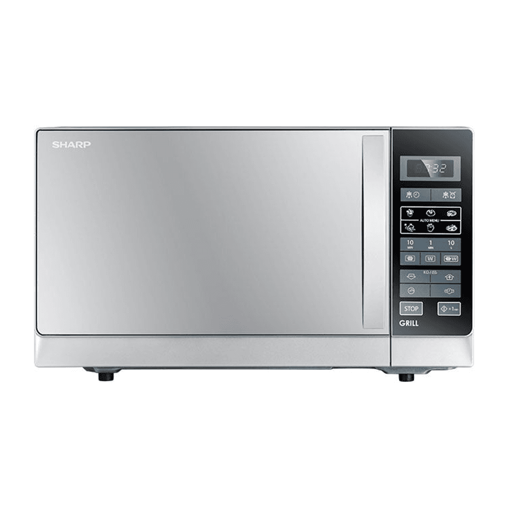 SHARP Microwave, Grill, 25 Liter, 900 Watt, 6 Menus - Silver, R-750MR(S)